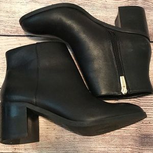 Vince Camuto Black Leather Ankle Boot